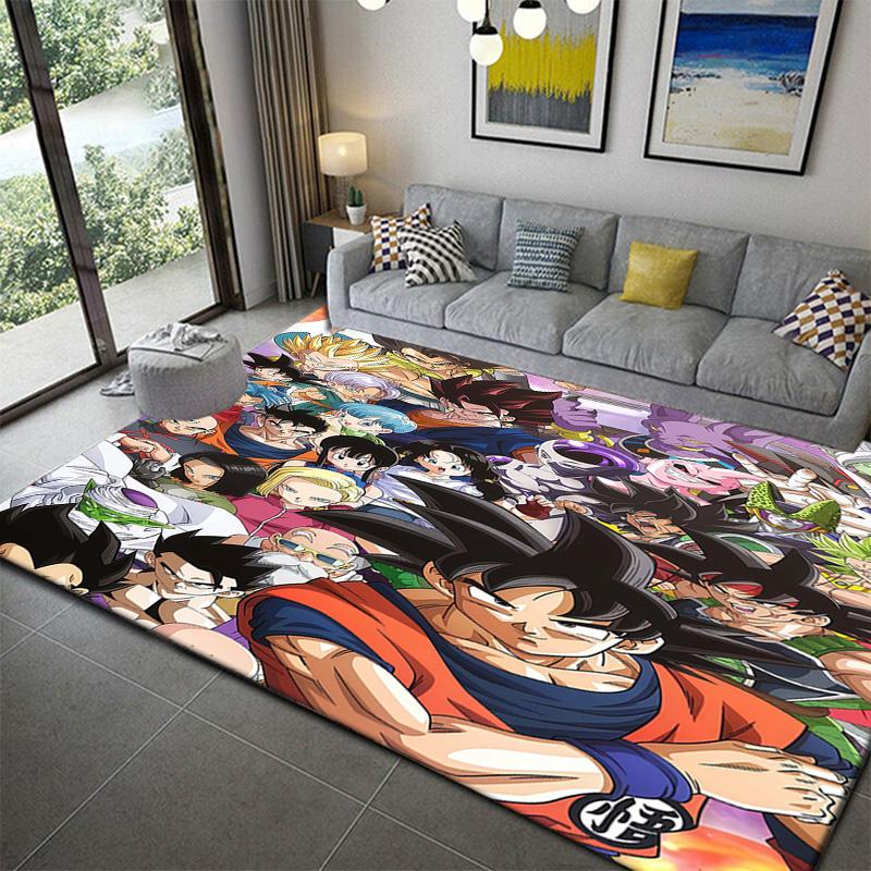 Cozy Dragon Ball Shaggy Rug for Sofa Areaanime soft washable cartoon floor carpet