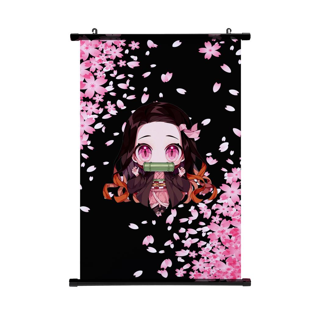Demon Slayer Nezuko Poster Tecknad Kimetsu No Yaiba Rullposter Vägg Rullposter Populärt Mönster Målning Poster