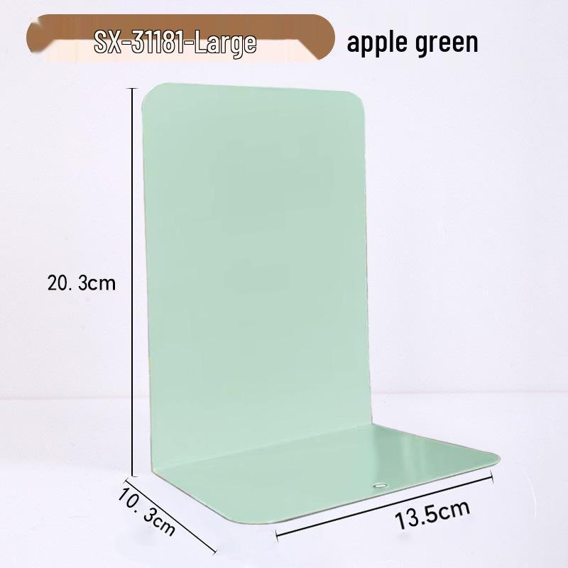 Large L-Shaped Thickened Metal Bookend for Organizing Books and Files
