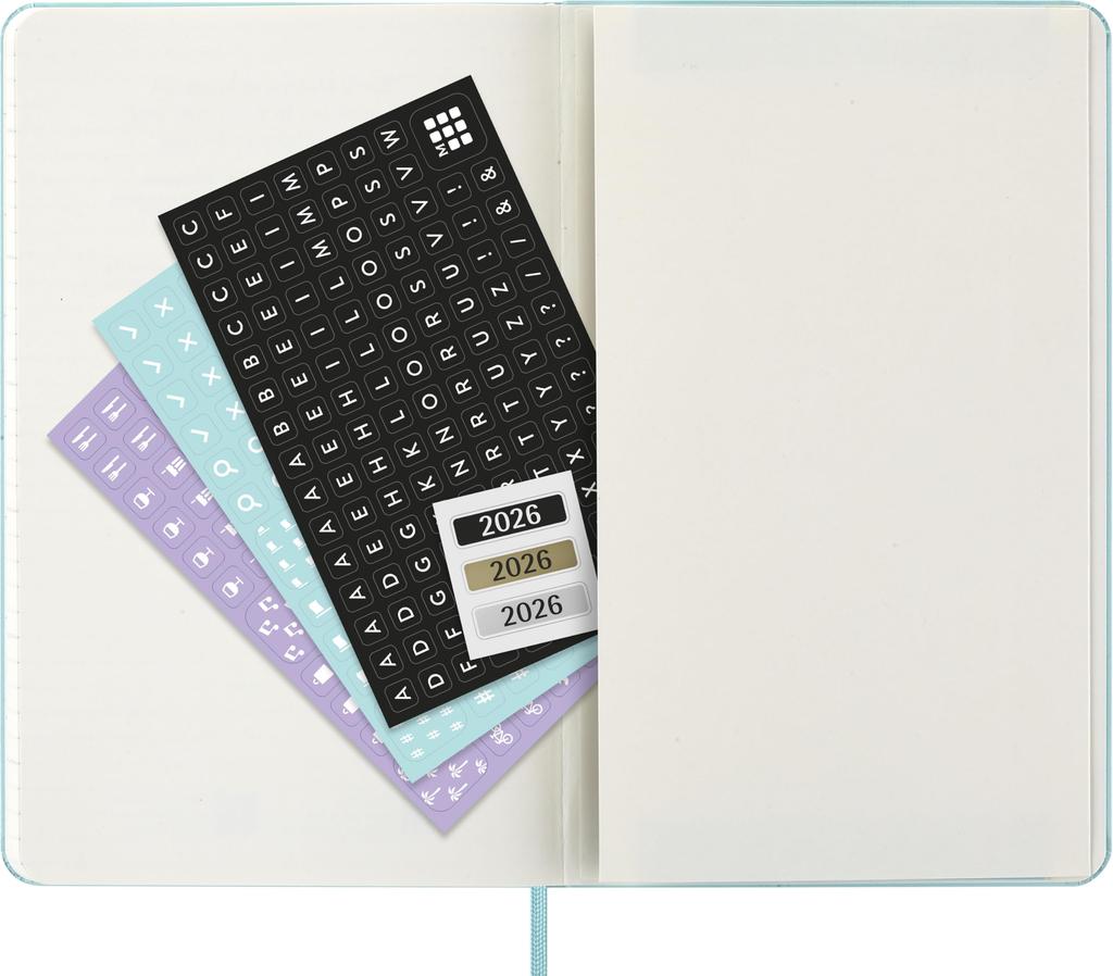 Moleskine 2026 January Large Size x DHB2412WN3Y26 Planner, Start, 12-Month Weekly, (13cm 21cm), Hardcover, Aquamarine,