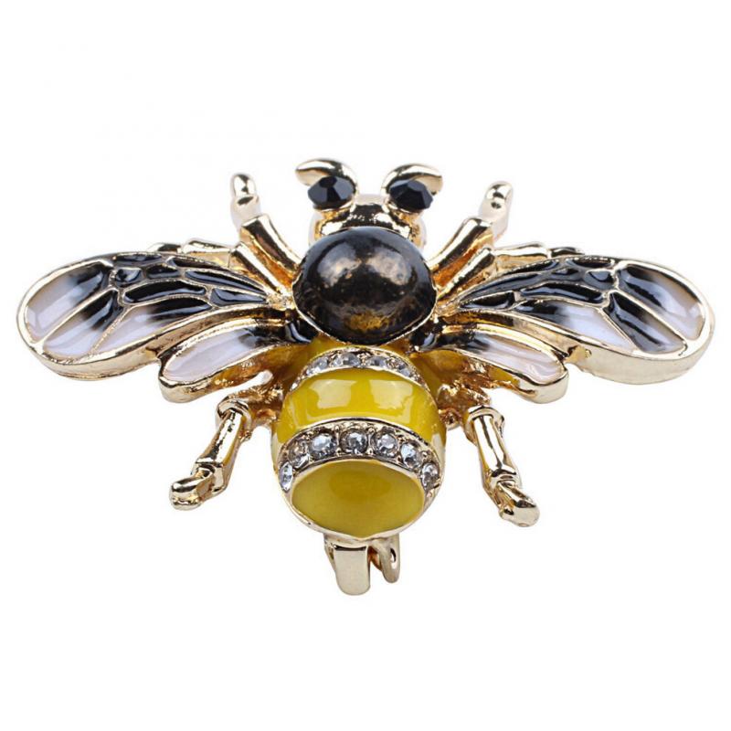 2 Fashion Crystal Brooches, Creative Pins, Chest Accessories, Party Jewelry, Gifts, Stylish Little Bee