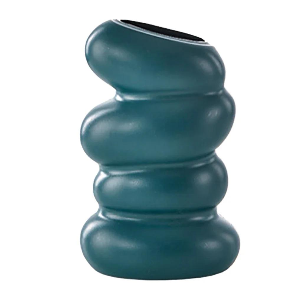 

Современная спиральная ваза белая синяя скандинавская креативная контейнер для цветочной композиции офис гостиная спальня украшение для дома орнамент синий