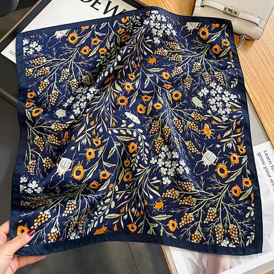 Fashion  Real Silk Square Satin Scarf For Women Shawl Foulard Hijab Neckerchief Wrap Bandana Neck Wrist Bufanda Echarpe