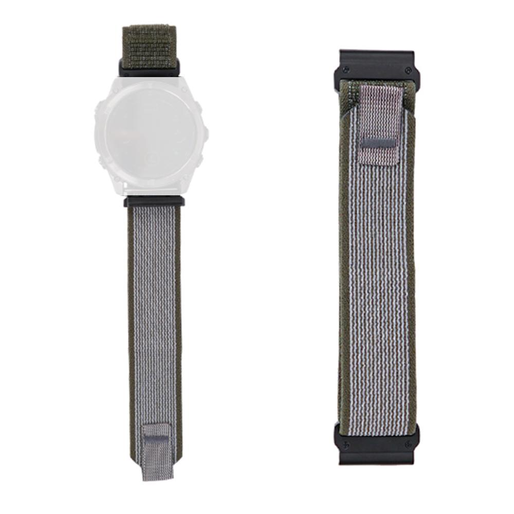 

Nylon Strap for Garmin Fenix 8 51mm/Enduro 3/Enduro 2 Magic Tape Loop 26mm Universal Watch Band Army Green