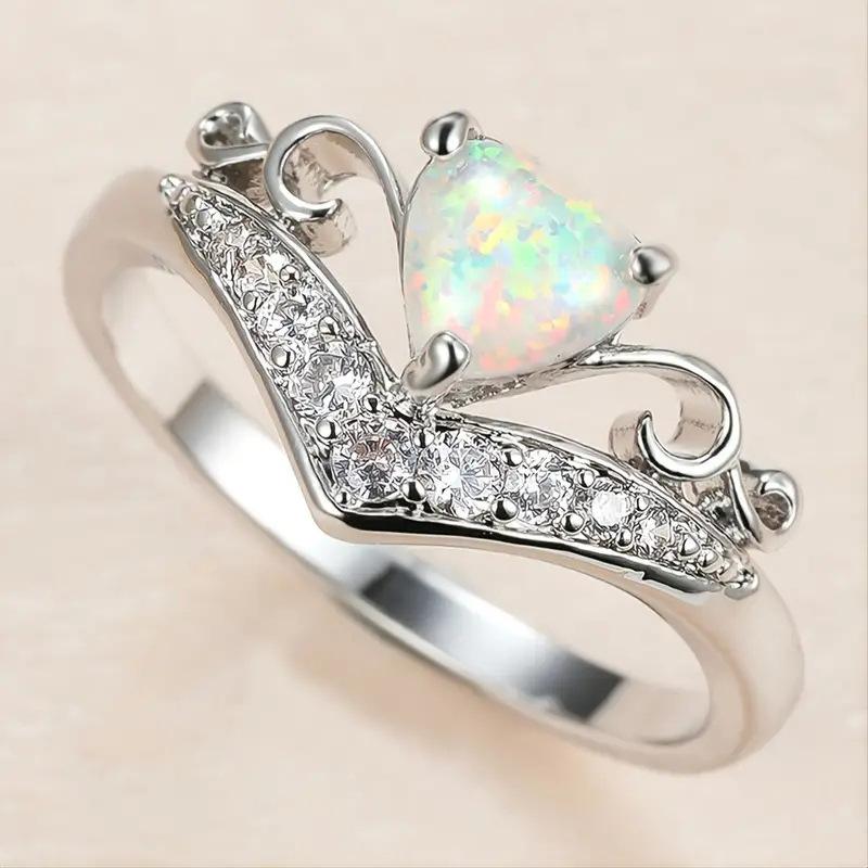 Lindon Classic Copper Alloy Zircon Ring Ladies Jewelry Wedding Promise Party Gift