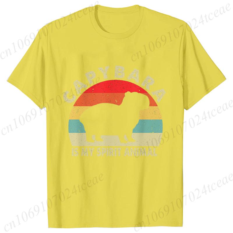 Capybara Is My Spirit Animal Shirt Animal Lover Tee Capybara Lover T-Shirt Vintage Graphic T-shirts Funny Anime Unisex Tshirts