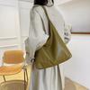 New Korean Retro Shoulder Bag Women Leather Tote Large Vintage Work Purse Handbags