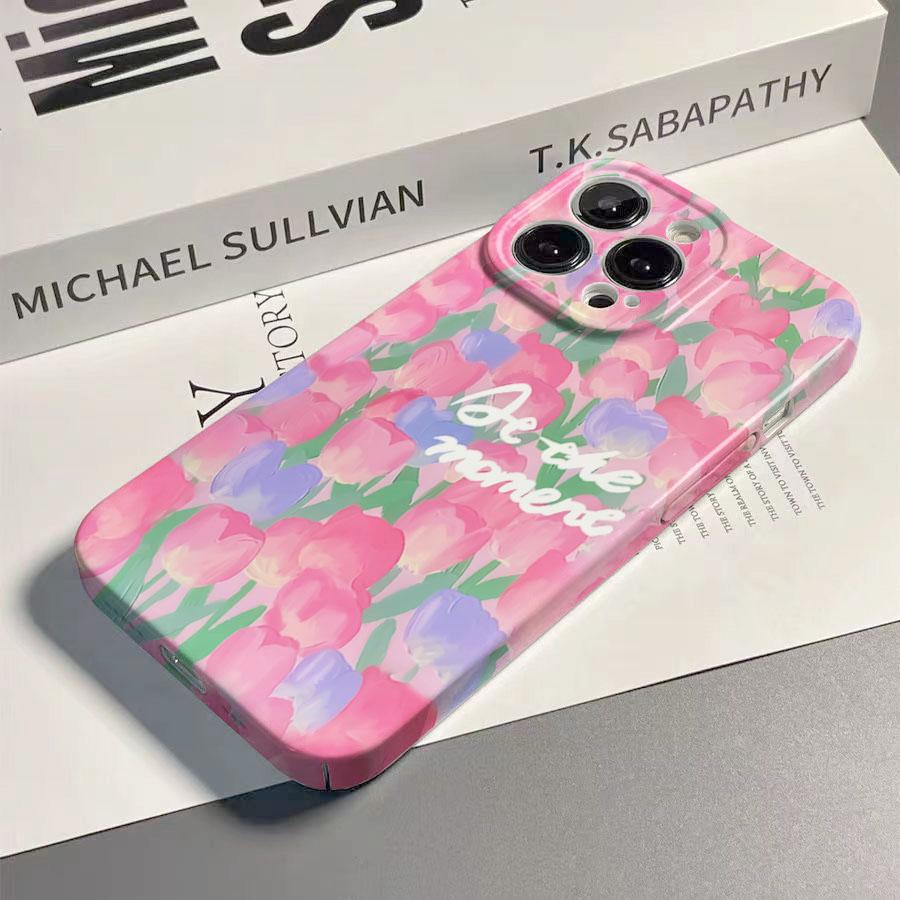 Tulip Flower Phone Case for Oppo Reno14 Reno13 Reno12 Reno11 Reno10 Reno8 Reno7 Reno6  F Z T SE Pro 4G 5G Glossy Film Hard PC