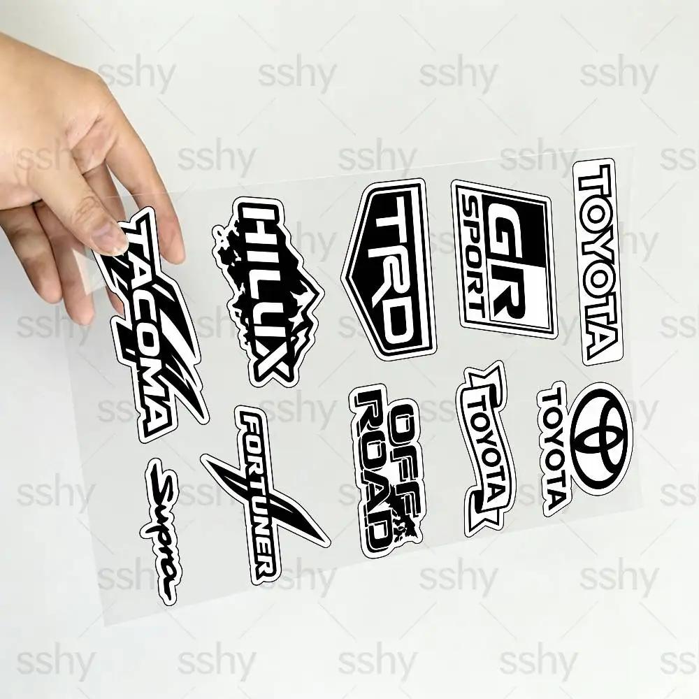 FOR TOYOTA TRO Universal Multi-Purpose Reflective Waterproof Stickers Scratch Conceal For Auto Bike Helmet Mug Fridge Decoration