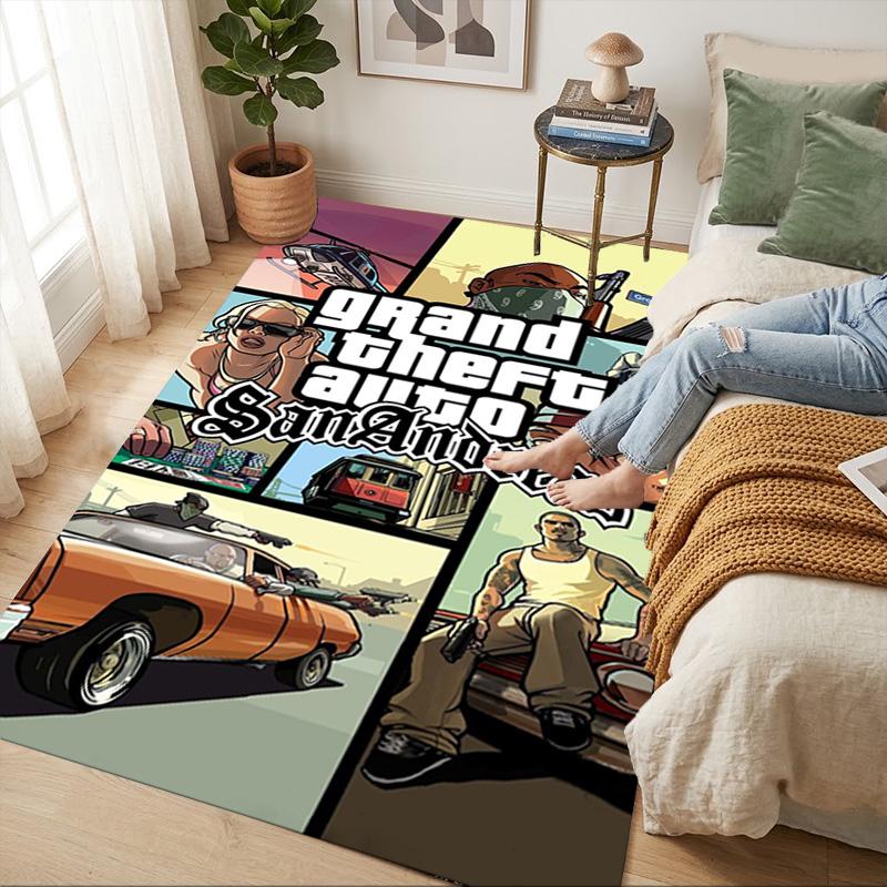 San Andreas Living Room Non-Slip Area Rug Soft Carpet for Bedroom Game Playroom Sofa Office Home Decor Doormat Christmas Gift C9211647
