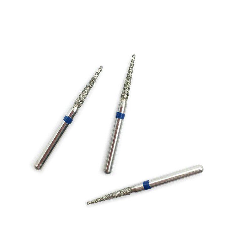 10 Stück/Box Dental Diamantbohrer FG Hochgeschwindigkeitsbohrer Konisch zulaufende Spitze zum Zähnebleichen Polieren 1,6 mm TC-21