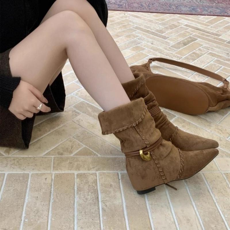 Fashion Hot Selling 2025 Retro Women‘s Boots Pointed-toe Fashion Ladies Leather Boots Trend Spring Autumn Versatile Women's Ankle Boots