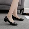 Low-top shallow-mouth women's shoes spring and autumn new fashionable simple and comfortable work shoes pointed one-pedal single shoes