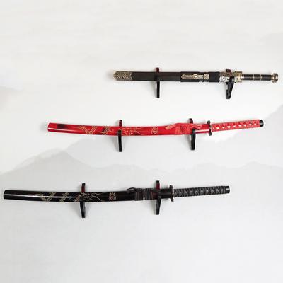 Wall Mount Wooden Sword Stand Holder Hook Hanger Adjustable Display Rack Knife Cosplay Wand Sword For Samurai Rack