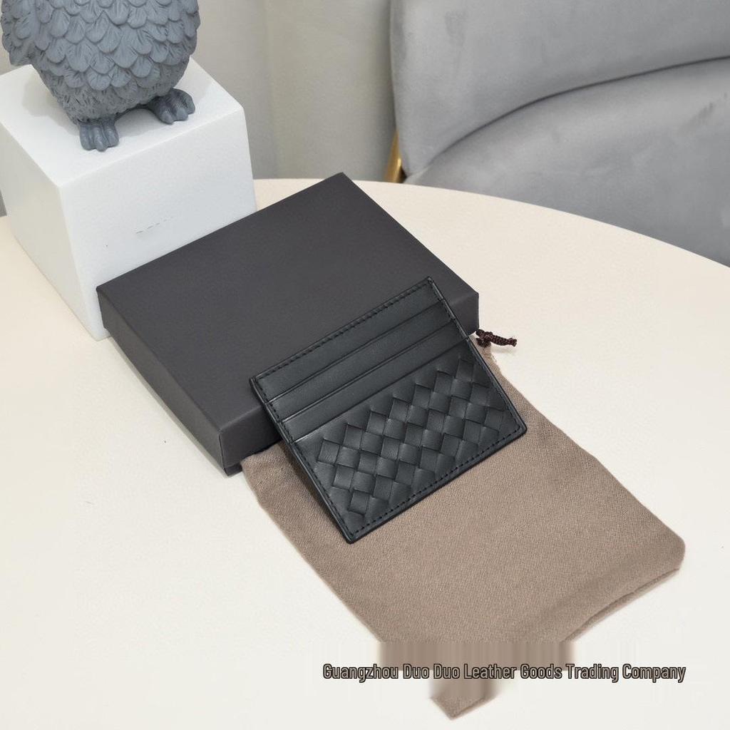 Minimalist Genuine Leather Unisex Card Holder with Multiple Slots