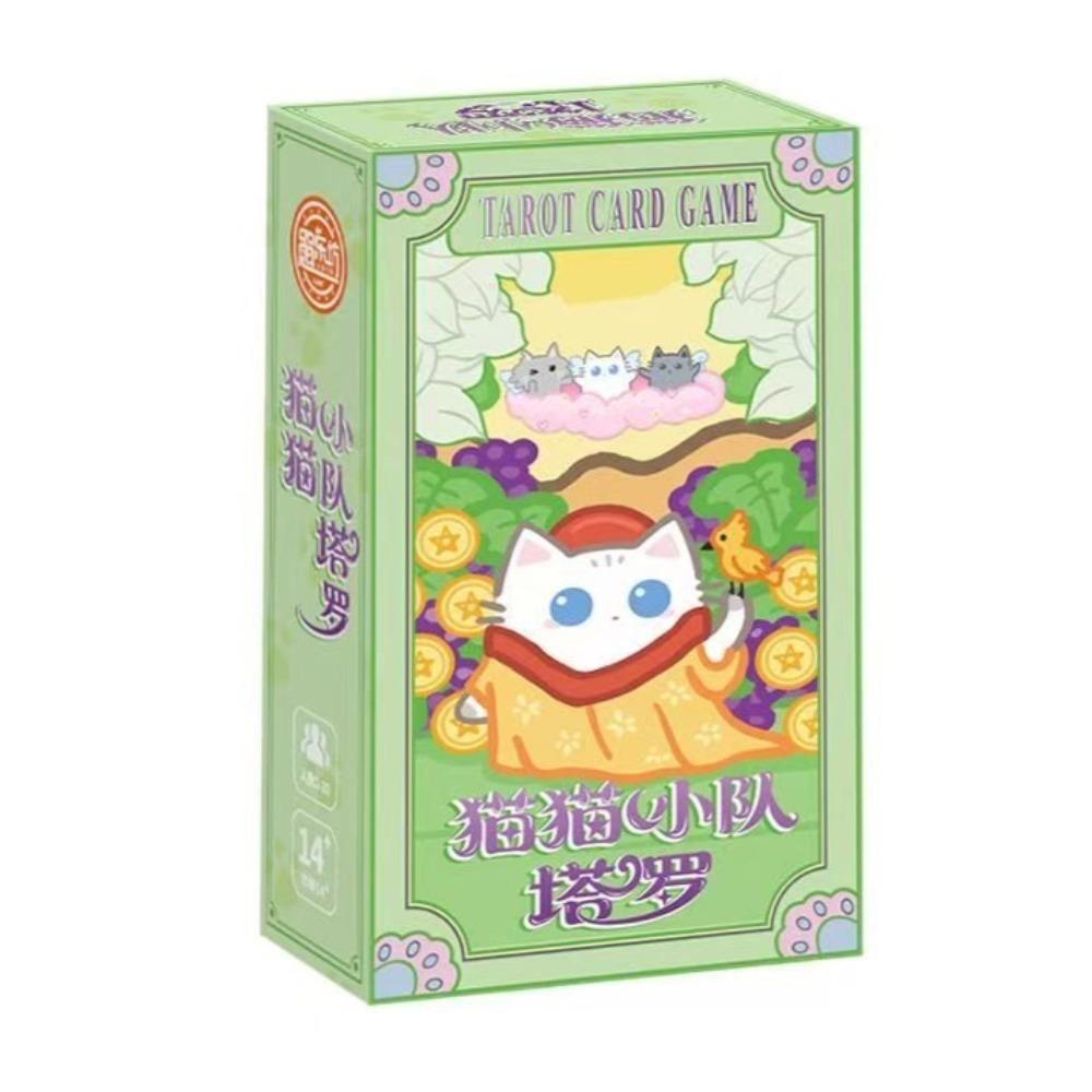Süßes Katzen-Team Tarotkarten – 78-Karten-Deck mit entzückenden Kätzchen-Illustrationen Premium 300g Karton 10,3*6cm