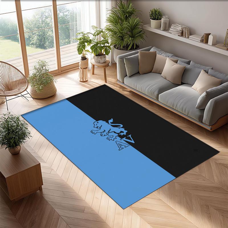 Tappeto in Velluto di Cristallo con Stampa Calcio Aston Villa, Comodo Assorbente d'Acqua Antiscivolo Tappeto per Pavimenti Interni