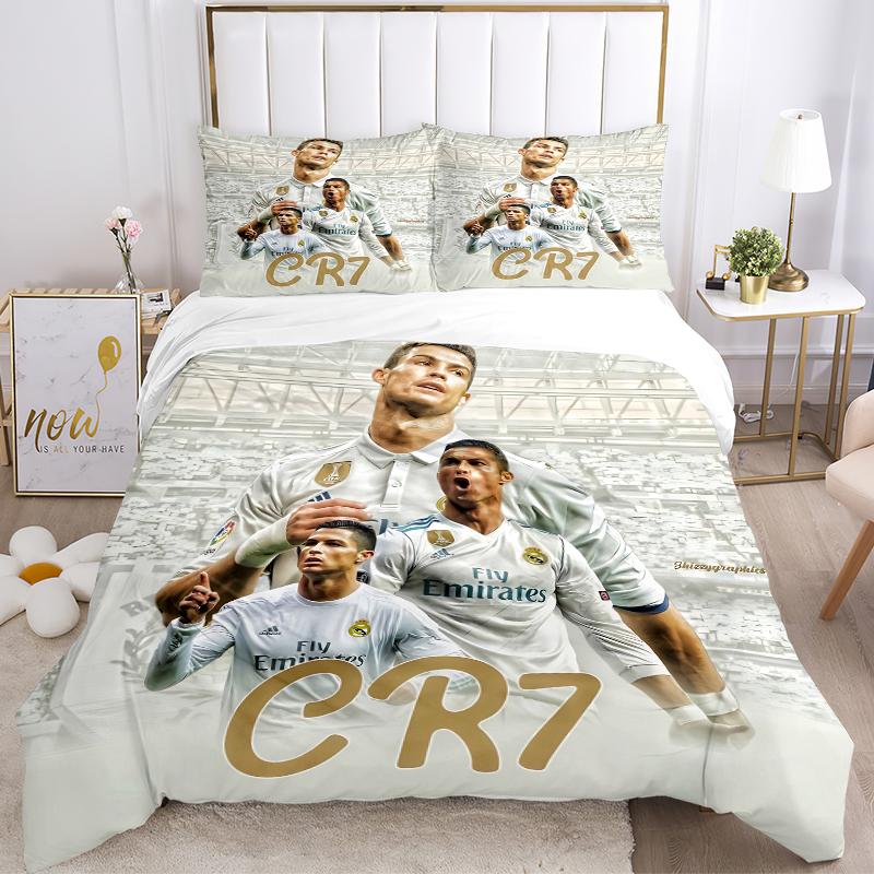 3Pcs Cristiano Ronaldo'S Legacy Bedding Sets For All Sizes New 3D Printed Bed Cover Comforter Duvet Cover Pillowcase Bedroom Decoration