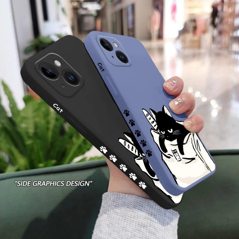 Mode Animation Telefon für Iphone Plus X 11 6 13 Mini 14 7 6 s XR XS 12 Pro 8 Max TPU Silikon Fall Abdeckung