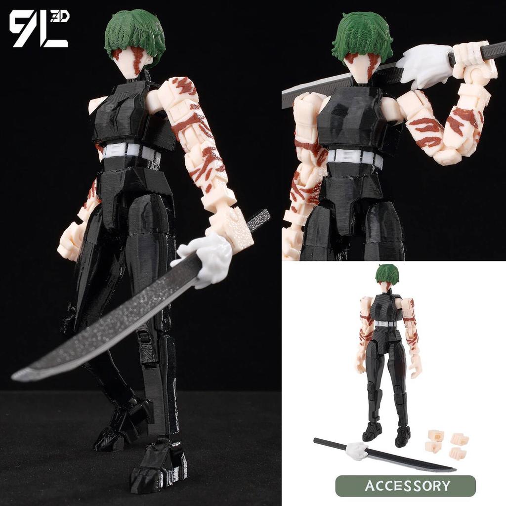 9L 3D Jujutsu Kaisen Figure Titan 13 Anime Gojo Black Outfit Model Lucky 13 Model Dummy 13 Anime Multi-Jointed Poseable Toys