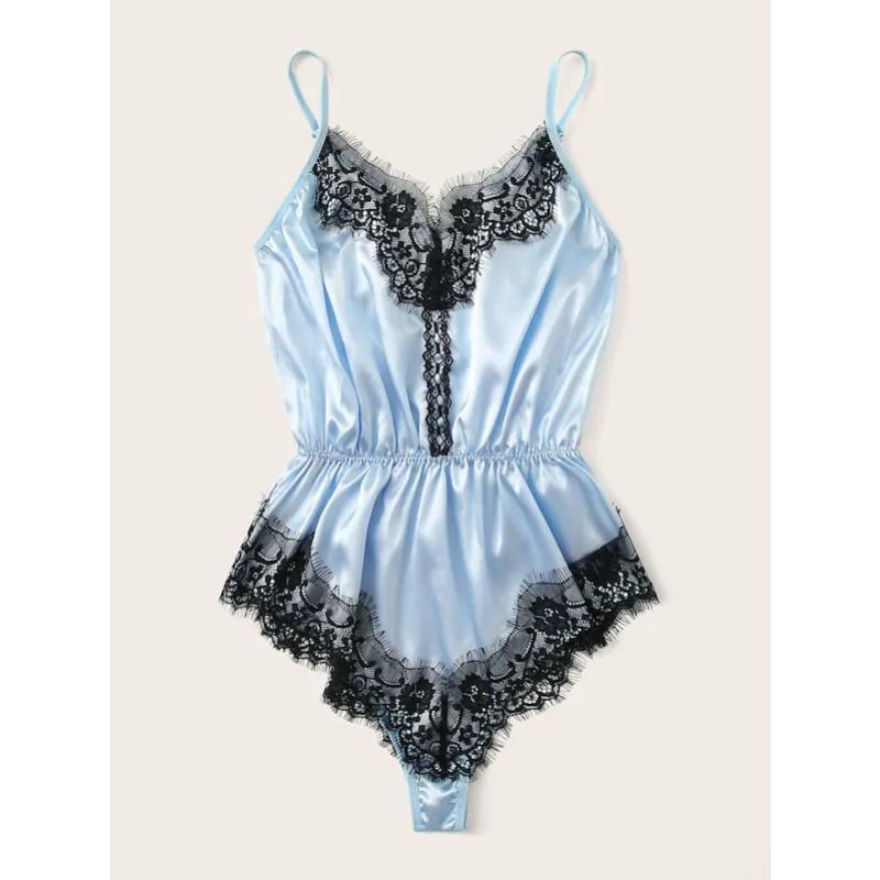 

Топ-труба из ледяного шелка, женская летняя соблазнительная сексуальная майка на бретелях, шорты, комбинезон L светло-синий