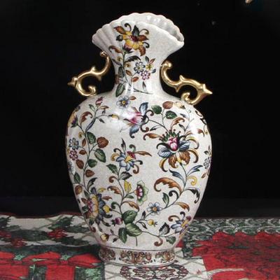 Modern European Ceramic Vase - Light Luxury Decorative Ornament for Living Room