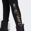 Adidas Originals Trefoil Hw Leggings Colorful Letter Micro Logo Print Tights Women Leggings Black HS2597
