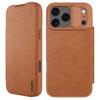 Case for iPhone 17 Pro - Leather/PU, Brown, With Card Holder