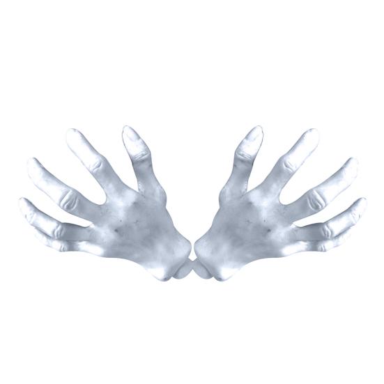 Yousheng 2Pcs Artificial Creepy Plastic Hands Bar Haunted House Decoration Halloween Prop