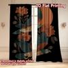 Set Of 2 Flat Printing Curtains Without Rod Flying Hawks Flowers Women Is Day Festival Fashion Versatile Polyester Curtain