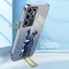 For Samsung Galaxy S22 Ultra 5G Case Pull-out Kickstand Cartoon Rabbit Anti-drop Phone Cover