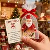 3 pièces de Petit Câlin de Poche de Noël avec Carte d'Encouragement Souvenir Sentimental de Fête Mini Breloque pour Décoration d'Arbre de Noël Opération Xmas