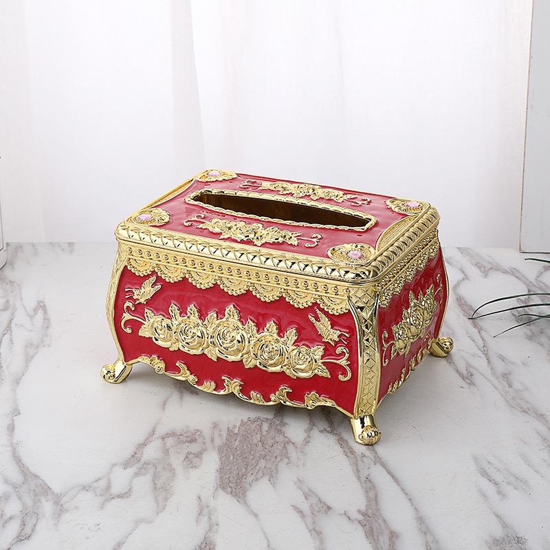 Napkin Extraction Paper Box European Style Plastic Kitchen Napkin Dispenser Storage Box Organizer Desktop Home Decorative