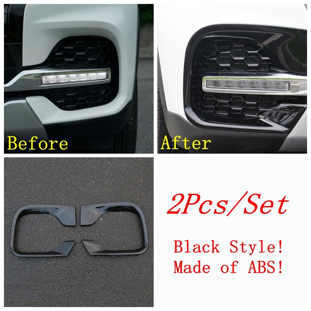 Car Front Fog Light Lamp Frame Decoration Cover Kit Trim ABS Chrome Accessories Exterior Fit For Chery Tiggo 8 2018