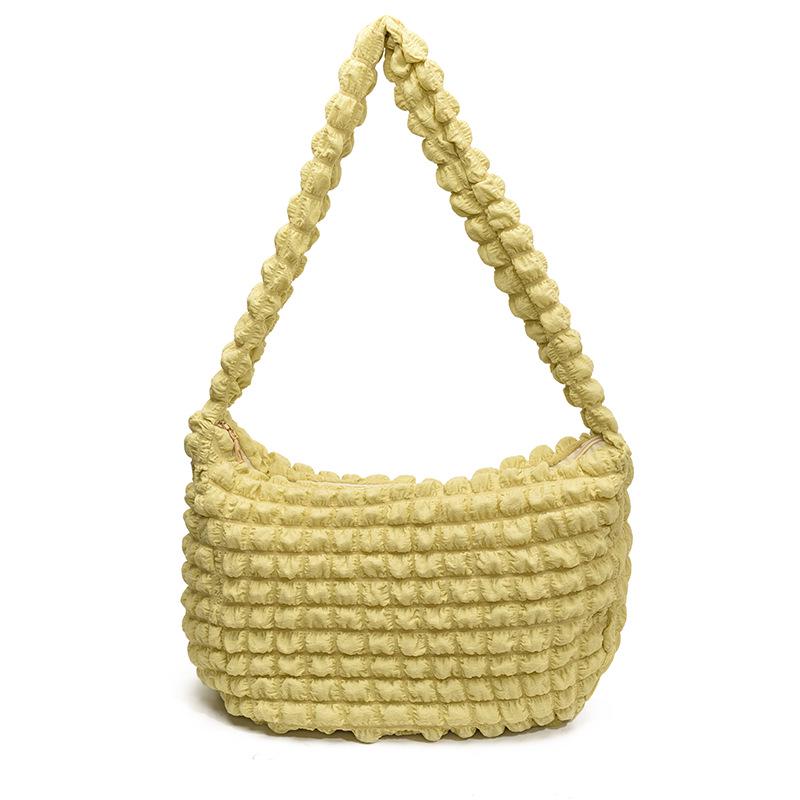 

Women s Cloud Pleated Large Capacity Shoulder & Crossbody Bag - Autumn/Winter Fashion Handbag 38*25*12 жёлтый