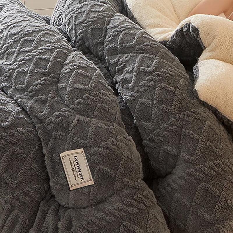 OEING Winter Thickened Taffeta Velvet Comforter 200x230cm, 12 Jin