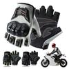 1 Pair Half Finger Motorcycle Gloves Anti-slip Anti-fall Cycling Gloves Adjustable Breathable Driving Gloves for Men and Women