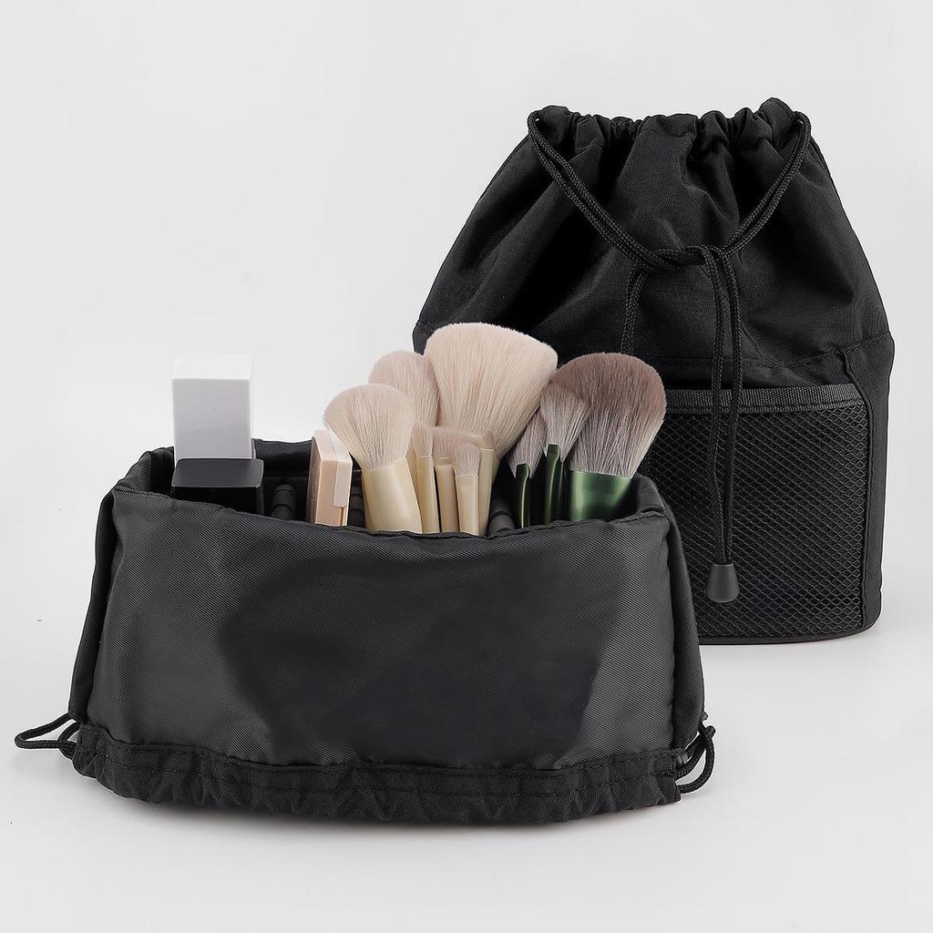 Black Foldable Makeup Brush Bag, Large Capacity, 14-40 Slots
