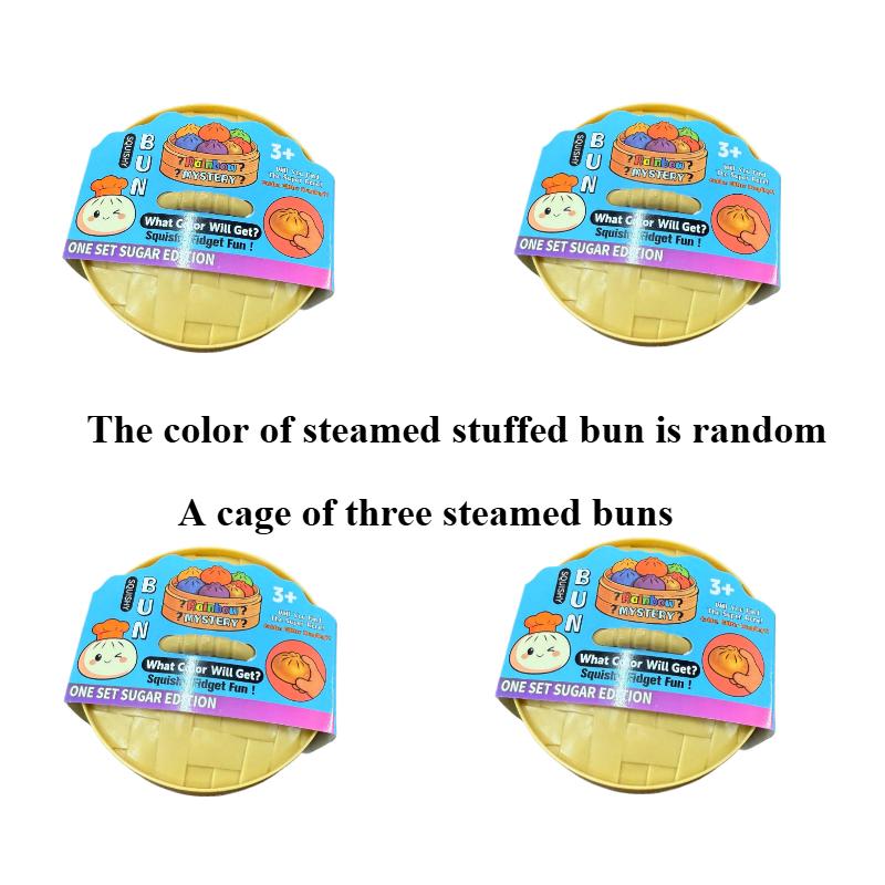 New Realistic Steamed Bun Squishy Toy Slow Recovery Stress Relief Toy Bola Pop It Fidget Toys Squishy Kawaii Sloth