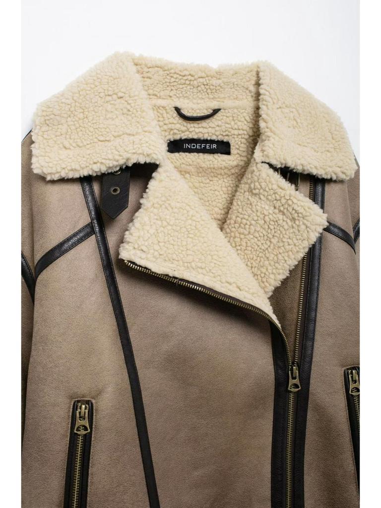Autumn European & American Women's Tie-Hem Double-Sided Jacket Coat