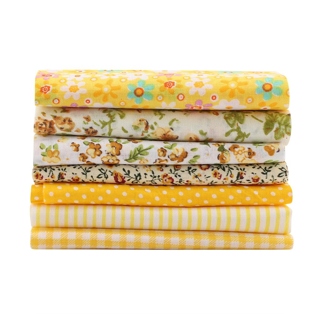 3 Types 7pcs 50*50cm Cotton Fabric DIY Assorted Squares PreCut Bedding Suite Quarters Bundle