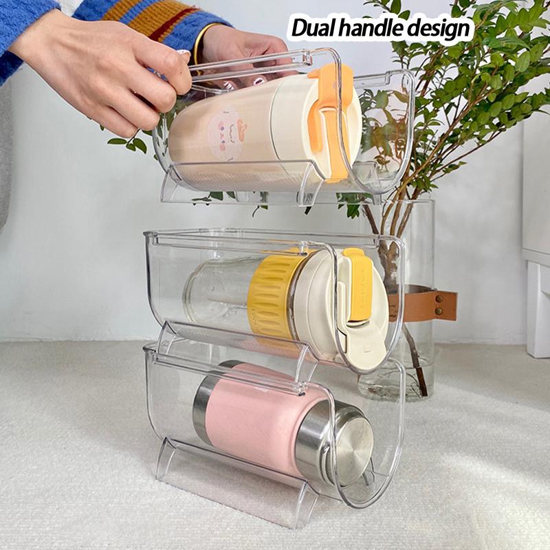 Vícevrstvý stohovatelný držák na termosku Kuchyňský stojan na ukládání hrnků na vodu Úložná police Stojan na vystavení lahví s vodou