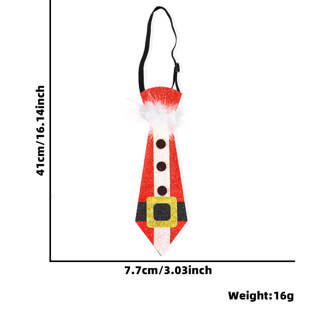 Felt Christmas Tie Ornaments - Snowman, Reindeer, Christmas Tree Décor