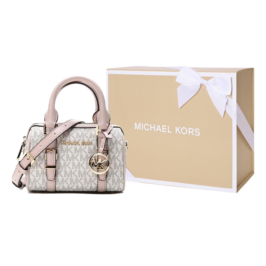 New MICHAEL KORS Bedford Artificial Leather Boston Bag One Shoulder Handbag Crossbody Bag Mini Women's Nude Pink 32F9G06C0B-173