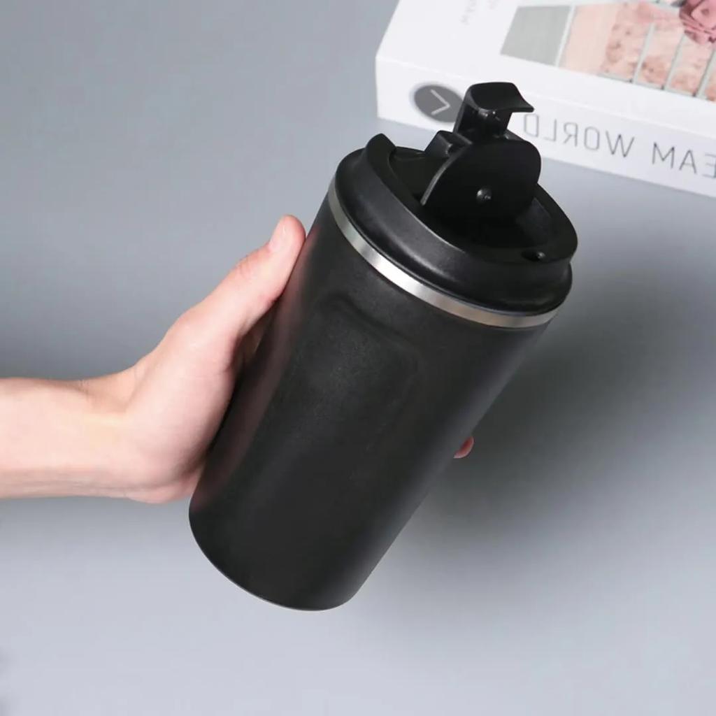 500ml Coffee Cup Stainless Steel Doublelayer Insulated Cup Cold Insulated Ice Cream Cup Reusable Portable Water Cup Gift Cup Customizable LOGO Ya985