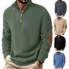 Men's Solid Color Stand Collar Zipper Sweatshirt Hoodie Men's Sports Large Size Casual Sweatshirt