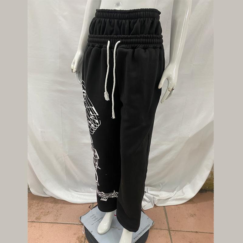 Evropské a americké retro street graffiti tištěné tepláky