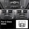 Dla Benz C klasa W204 akcesoria styl włókna węglowego wnętrze samochodu konsola środkowa Instrument AC odpowietrznik panel wylotowy CD naklejka na okładkę dekoracyjna