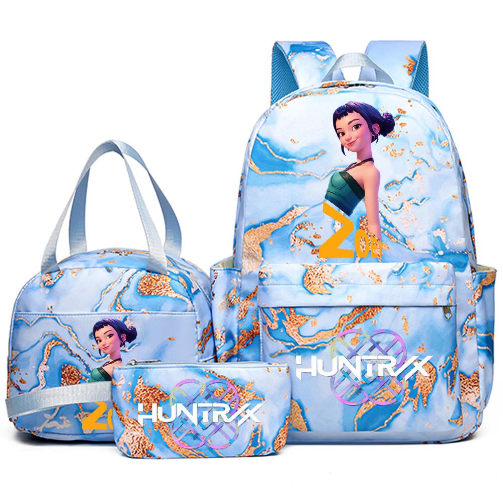 

3Pcs/set Anime K-pop Printed Backpack with Handbag Pencil Case for Teenager Student Girl Boy Bookbag Waterproof Travel Bag Kid Gift Mochila