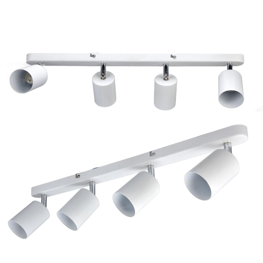 GU10 Lamp Holder 4 Head Rotating Ceiling Mounted Base for Canteen Shopping Mall Showcase